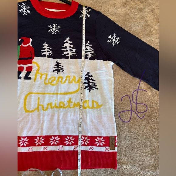 Tipsy Elves Festive Christmas Sweater with Santa Design Size L - Picture 3 of 9